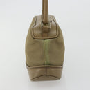 GUCCI Hand Bag Canvas Leather Beige Gold Auth am11836A-5