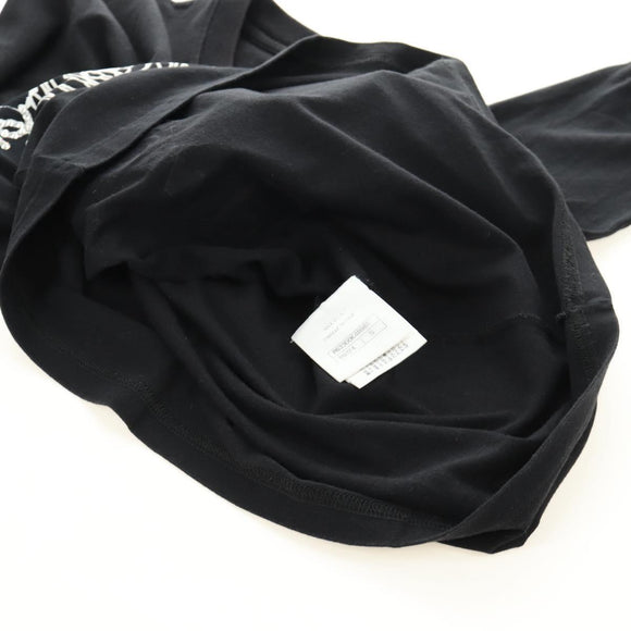 CHANEL CC Camellia Sequin Cut And Sew Shirt Cotton S Black CC Auth am11841M