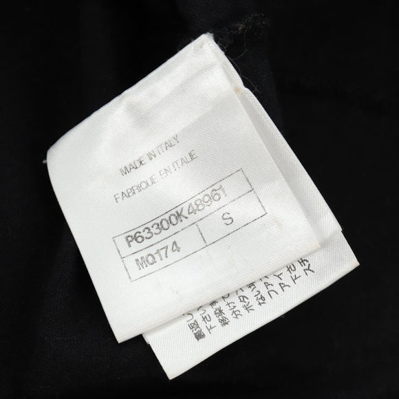 CHANEL CC Camellia Sequin Cut And Sew Shirt Cotton S Black CC Auth am11841M