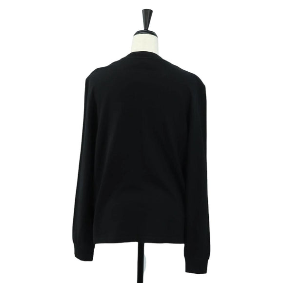 CHANEL CC Camellia Sequin Cut And Sew Shirt Cotton S Black CC Auth am11841M