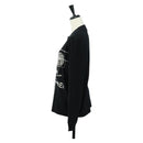 CHANEL CC Camellia Sequin Cut And Sew Shirt Cotton S Black CC Auth am11841M-3