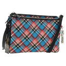 Vivienne Westwood Check Shoulder Bag PVC Multicolor Silver Auth am11842V-1