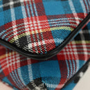 Vivienne Westwood Check Shoulder Bag PVC Multicolor Silver Auth am11842V-12