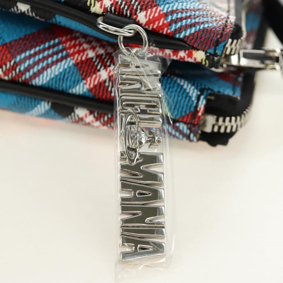 Vivienne Westwood Check Shoulder Bag PVC Multicolor Silver Auth am11842V