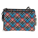 Vivienne Westwood Check Shoulder Bag PVC Multicolor Silver Auth am11842V-2