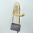 Vivienne Westwood Check Shoulder Bag PVC Multicolor Silver Auth am11842V-27