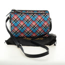 Vivienne Westwood Check Shoulder Bag PVC Multicolor Silver Auth am11842V-28