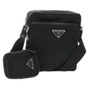 PRADA Shoulder Bag Nylon Black Silver 2VH112 Auth am11844SM-1