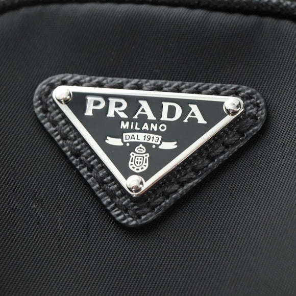 PRADA Shoulder Bag Nylon Black Silver 2VH112 Auth am11844SM