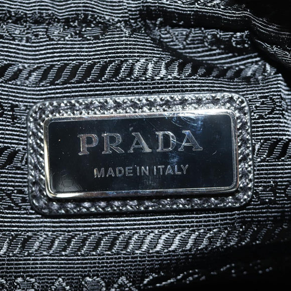 PRADA Shoulder Bag Nylon Black Silver 2VH112 Auth am11844SM