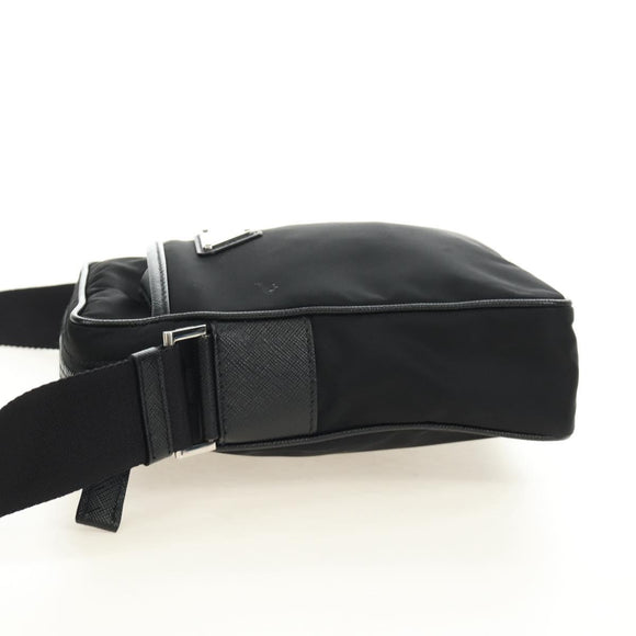 PRADA Shoulder Bag Nylon Black Silver 2VH112 Auth am11844SM