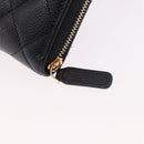 CHANEL Matelasse Long Wallet Caviar Skin Black Gold CC Auth am11846M-7