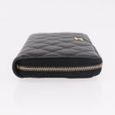 CHANEL Matelasse Long Wallet Caviar Skin Black Gold CC Auth am11846M-3