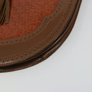 SAINT LAURENT Shoulder Bag Leather Brown Gold Auth am11847A-14