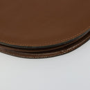 SAINT LAURENT Shoulder Bag Leather Brown Gold Auth am11847A-17