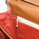SAINT LAURENT Shoulder Bag Leather Brown Gold Auth am11847A-21