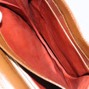 SAINT LAURENT Shoulder Bag Leather Brown Gold Auth am11847A-22