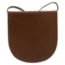 SAINT LAURENT Shoulder Bag Leather Brown Gold Auth am11847A-2