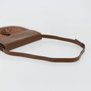 SAINT LAURENT Shoulder Bag Leather Brown Gold Auth am11847A-7