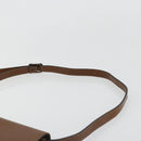 SAINT LAURENT Shoulder Bag Leather Brown Gold Auth am11847A-8
