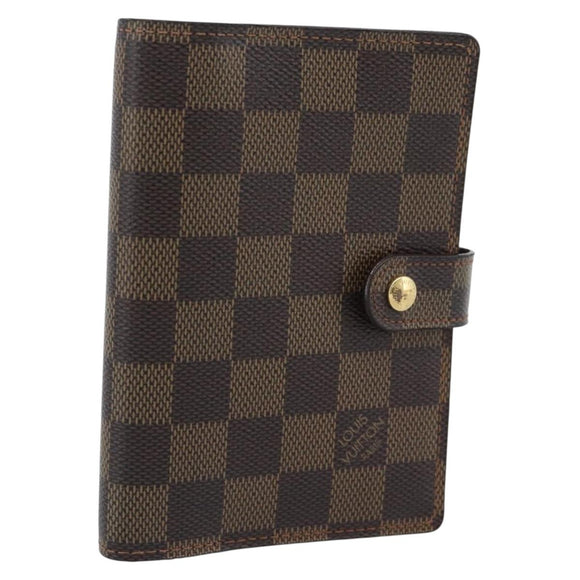 LOUIS VUITTON Damier Ebene Agenda PM Day Planner Cover R20700 LV Auth am11849V