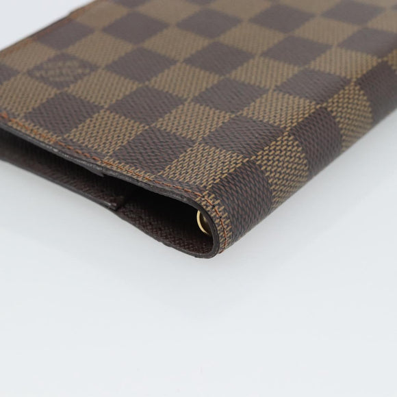 LOUIS VUITTON Damier Ebene Agenda PM Day Planner Cover R20700 LV Auth am11849V