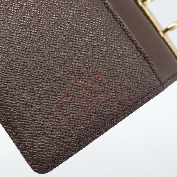 LOUIS VUITTON Damier Ebene Agenda PM Day Planner Cover R20700 LV Auth am11849V