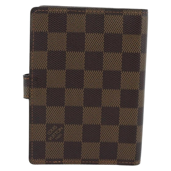 LOUIS VUITTON Damier Ebene Agenda PM Day Planner Cover R20700 LV Auth am11849V