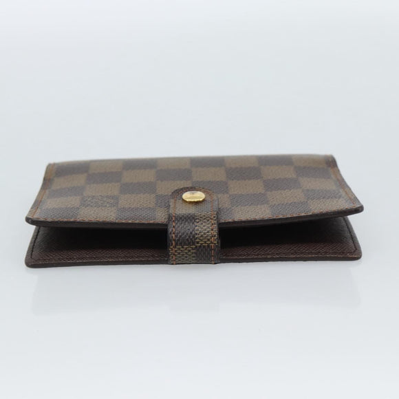 LOUIS VUITTON Damier Ebene Agenda PM Day Planner Cover R20700 LV Auth am11849V