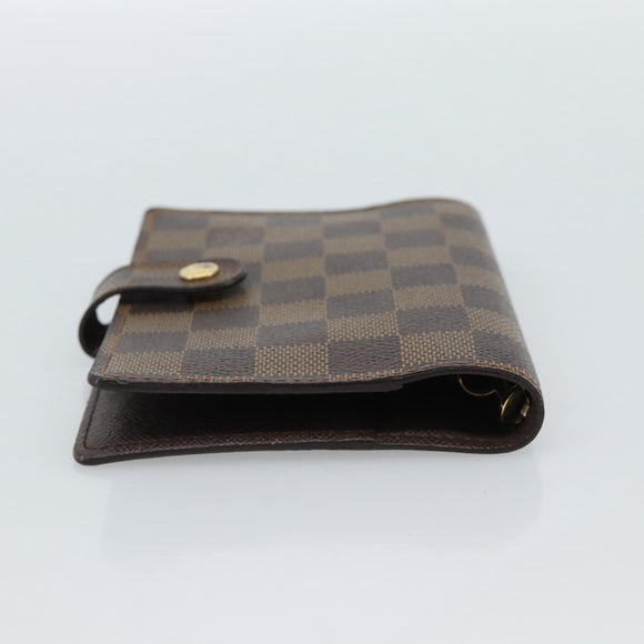 LOUIS VUITTON Damier Ebene Agenda PM Tagesplaner-Einband R20700 LV Auth am11849V