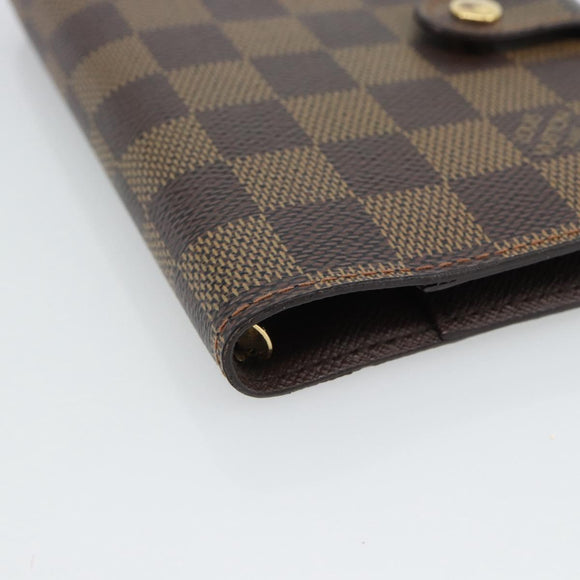 LOUIS VUITTON Damier Ebene Agenda PM Tagesplaner-Einband R20700 LV Auth am11849V