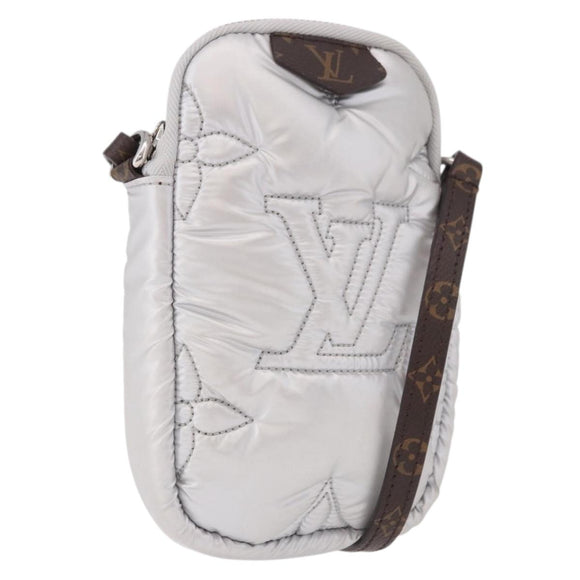 LOUIS VUITTON Monogram Pillow Phone Pouch Bag Silver M81716 LV Auth am11853SAM