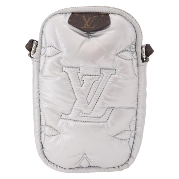 LOUIS VUITTON Monogram Pillow Phone Pouch Bag Silver M81716 LV Auth am11853SAM
