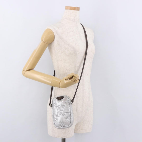 LOUIS VUITTON Monogram Pillow Phone Pouch Bag Silver M81716 LV Auth am11853SAM