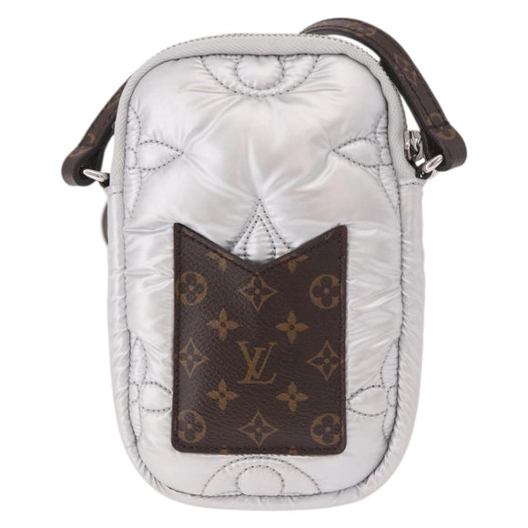 LOUIS VUITTON Monogram Pillow Phone Pouch Bag Silver M81716 LV Auth am11853SAM