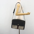 GUCCI GG Supreme Sherry Line Shoulder Bag PVC Navy Gold 904 02 064 Auth am11854-25
