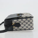 GUCCI GG Supreme Sherry Line Shoulder Bag PVC Navy Gold 904 02 064 Auth am11854-4