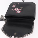Stella MacCartney Boxbird Shoulder Bag Leather Black Silver 455139 Auth am11857V-15