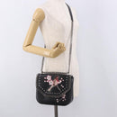 Stella MacCartney Boxbird Shoulder Bag Leather Black Silver 455139 Auth am11857V-24