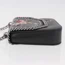 Stella MacCartney Boxbird Shoulder Bag Leather Black Silver 455139 Auth am11857V-5