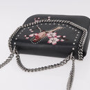 Stella MacCartney Boxbird Shoulder Bag Leather Black Silver 455139 Auth am11857V-6