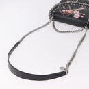 Stella MacCartney Boxbird Shoulder Bag Leather Black Silver 455139 Auth am11857V-7