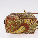 Salvatore Ferragamo Hand Bag Canvas Leather 2way Brown Gold Auth am11858A-5