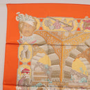 HERMES Carre 90 Scarf ""MAHARAJAS"" Silk Orange Auth am11861M-16