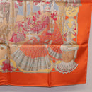 HERMES Carre 90 Scarf ""MAHARAJAS"" Silk Orange Auth am11861M-24