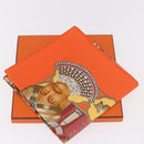 HERMES Carre 90 Scarf ""MAHARAJAS"" Silk Orange Auth am11861M-12