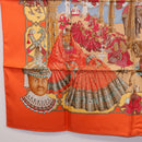 HERMES Carre 90 Scarf ""MAHARAJAS"" Silk Orange Auth am11861M-8