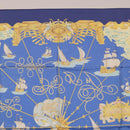 HERMES Carre 90 Scarf ""VOILES DE LUMIERE"" Silk Blue Auth am11862M-15