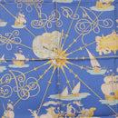 HERMES Carre 90 Scarf ""VOILES DE LUMIERE"" Silk Blue Auth am11862M-18