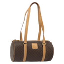 CELINE Macadam Canvas Hand Bag PVC Leather Brown Gold Auth am11863V-1